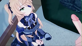 Fischl sucking dick before object fucked missionary, Genshin Impact Hentai.