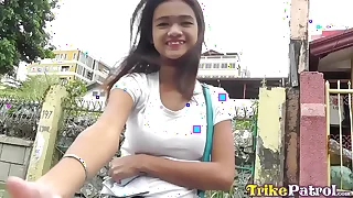 Young Super closed Asian filipina beauty less sexy lowering pantyhose fucked aloft on all sides fours